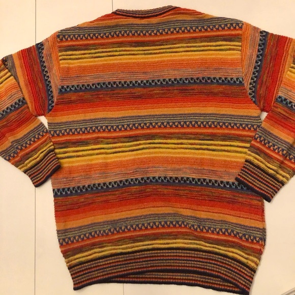 Coogi style cotton blend knit sweater - Picture 10 of 13